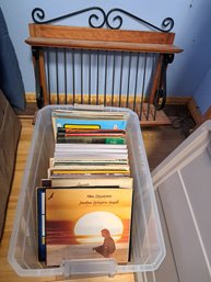 Records And Wall Shelf For Records
