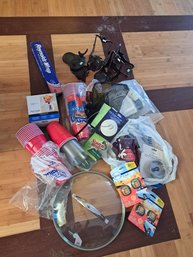 Diet Scale, Tub Stopper, Sink Strainer, Foil, Solo Plastic Cups, Sponges, Car Vent Clips, Hand Soap