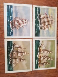 Prints Of Clipper Ships. Sovereign 1852,challenger 1851,flying Cloud 1851, Sea Serpent 1850