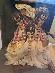 Rm.3. Asian Inspired Decor Including Decorative Slippers, And Dolls