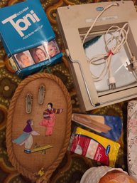 Rm9 Bath Mats And Toilet Covers, Towels, Hair Rollers, Vintage Cordless Hoover Toothbrush