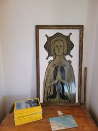 R13 Brass Rubbing And Collection Of National Geographics From The 1960's