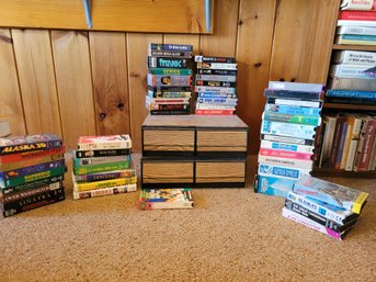 R3 Collection Of VHS Tapes And Tape Organizer