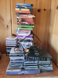 R3 Sony DVD Player And Collection Of Dvd's And CDs