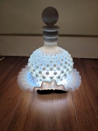 R5 Milk Glass Perfume Bottle And Lamp Base