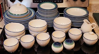 R2 Set Of Pzaltzgraff Mountain Shadow Dinnerware Including Various Sized Plates And Bowls, Creamer And Sugar B