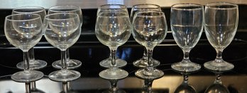 R2 Three Sets Of Drink Ware Dessert Wine Glasses And Iced Tea Goblets
