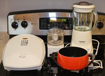 R2 George Foreman Grilling Machine, Cuisinart SmartPower 7-Speed Blender, Cuisinart Mini-Prep Processor, And