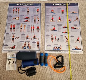 R1 Exercise And Stretching Equipment With Two Stretching Posters