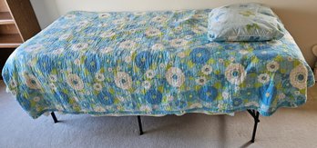 R13 Twin Size Bed With Mattress, Frame, Pillow, Sheets, Quilt