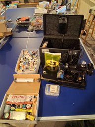 R7 Singer Featherweight 221 Sewing Machine Plus Attachments See Description If You Want This Shipped