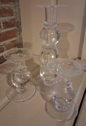 R7 Simon Pearce Spherical Candle Holders