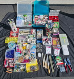 S5 Assorted Craft Materials, Includes Beads, Tools, Buttons