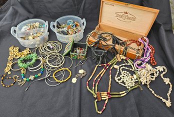 S5 Jewelry Lot To Include Necklaces, Bracelets, Earrings, Pins