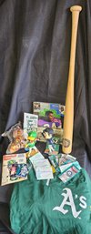 S5 Vintage Mariner's Memorabilia To Include Signed Bobble Heads, Jersey, Game Tickets, Baseball Bat, Magazine
