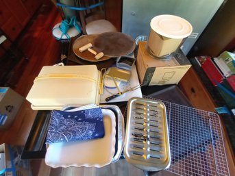 R1 Assorted Kitchen And Baking Lot With Pizza Stones, Bakeware, Cooling Racks, Utensils, And More