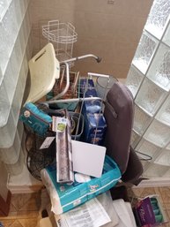 B4 Assorted Bathroom Accessibility, Storage, And Household Items Including Shower Chair, Organizers, Etc