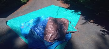R0 Assorted Poly Tarps Including Approx. 10' X 15' And Multiple 6' X 8' Tarps Collection Of Poly Tarps In Asso