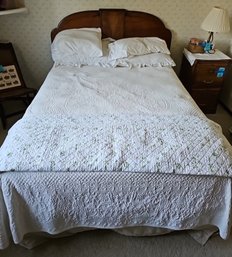 R5 Full-sized Bed With Sheets, Pillows, Risers And Bed Frame/Headboard