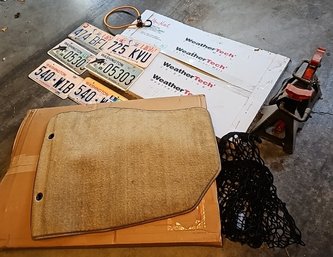 R0 Car Floor Mats, Licenses Plates, Backseat Netting, And Car Jacks