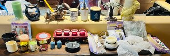 R2 Box Full Of Candles, Holders And Other Decor
