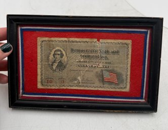 R1 Framed July 4, 1900 Democratic National Convention Guest Ticket
