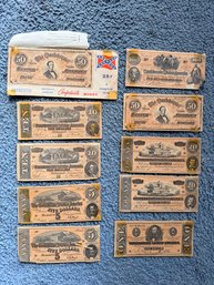 R1 Reproduction Confederate Currency Banknote Collection