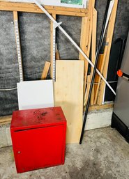 R0 Small Paint Cabinet W/Misc Wood & PVC