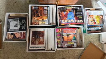 R8 Six Boxes Of Woodworking, Home Remodeling & DIY How-To Books & Magazines