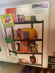 4 Shelf Heavy Duty Steel Shelving New In Box, Two Rolls Of Fiberglass Insulation And Roofing