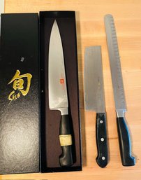 R2 Zwilling J.A. Henckels Four Star Knife 12in,  Usuba  Vegie Knife, Zwilling Four Star Round Edge 10in Knife