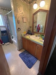 Rm. 4. Hair Growth Helmet, Weight Scale, Robes, Toiletries, Shower Curtains, Bath Rugs, Hamper, Waste Basket