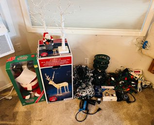 R4 Christmas Interior/exterior Lights Santa Holiday Figure, 60in Animated Standing Deer