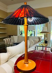 R1 Table Lamp 28in Tall Wood
