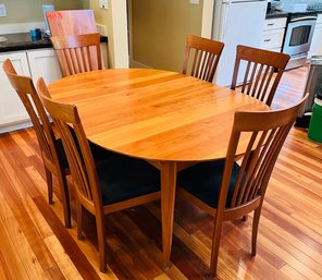 R1 Adirondack Table And Slide  CO. Well Constructed Table With Six Chairs And One Leaf