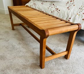 R3 Smith & Hawken Backless Slat Foot Bench
