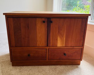 R3 Two Drawer Cherry Media Console Cabinet TV Stand