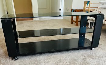 R3 Rolling TV Media Console TV Stand