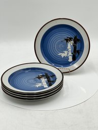 R1 Haniwa Stone 10.75' Dinner Plates  Set Of 5