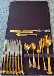 R1 Gold-Tone Flatware Set