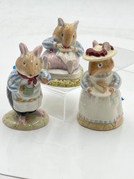 R2 Royal Doulton Brambly Hedge Mr. Toadflax, Mr. Apple & Mrs. Apple Figurines