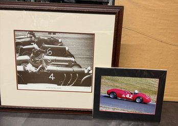 R3/4 Two Signed Photographic Prints: Under Starters Orders & Number 42