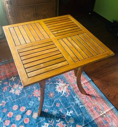 Christopher Knight Home Hermosa Acacia Wood Square Table, Teak Finish Patio Table