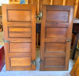 R0 Vintage Solid Wood 4-Panel Doors W/Historic Hardware Qty (10)