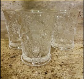 R3 Vintage Mosser Inverted Thistle Flat Tumbler Glass Circa 1970's Set Of (4) Mid-century Modern