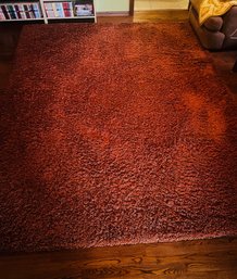 Uber Cozy Solid Shag Collection Rug  8' X 10' Terracotta Shag Rug