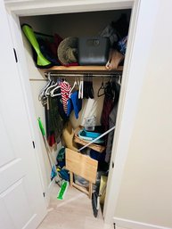 C2 Closet Full Of Items Eddie Bauer 3X Coat, Tv Tray Table , Two Door Wall Cabinet, Baskets, Blankets, Hat