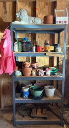 R0 Large Garage Shelving, Some Severe Damage To Boards And Evidence Of Rodents