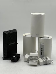 R1 TP Deco Link Wifi 7 Mesh System And Netgear Cable Modem