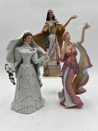 R1 Lenox Figurines: Pocahontas, The Centennial Bride And Aphrodite
